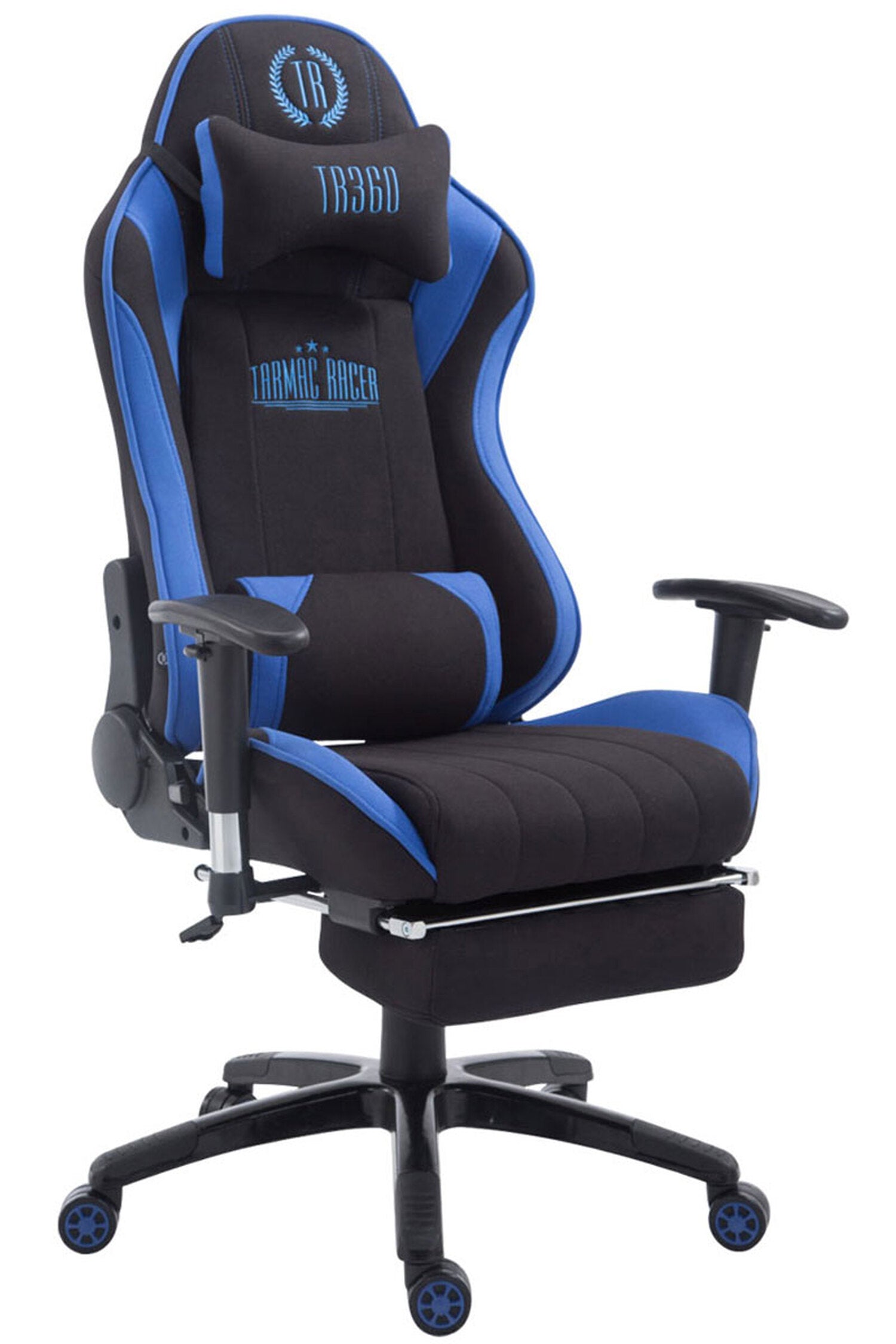 TPFLiving Racing Bürostuhl Shiva Stoff mit Fußablage TPFLiving Racing Bürostuhl Shiva Stoff mit Fußablage