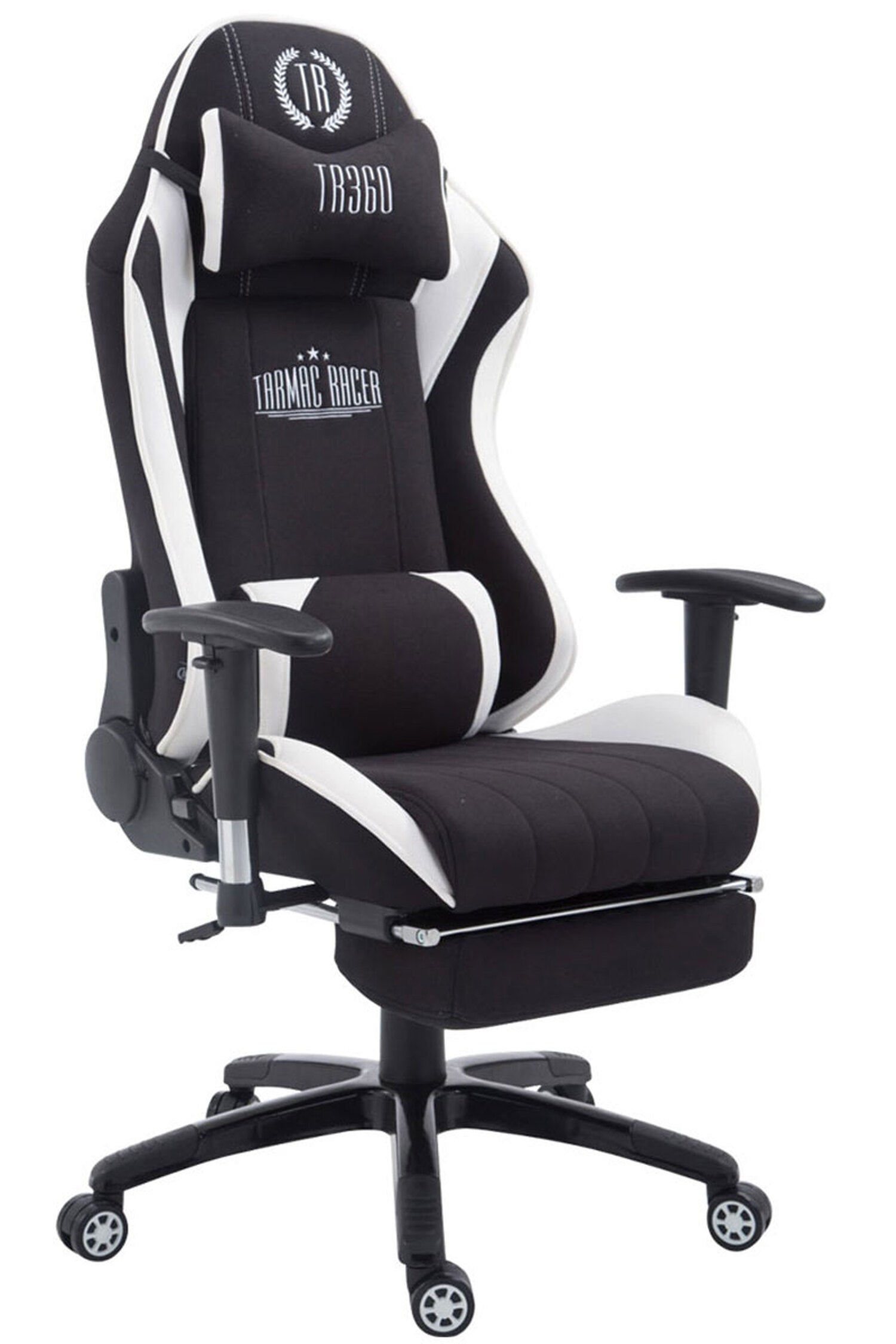 TPFLiving Racing Bürostuhl Shiva Stoff mit Fußablage TPFLiving Racing Bürostuhl Shiva Stoff mit Fußablage