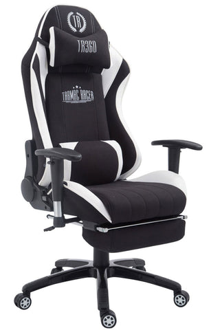 TPFLiving Racing Bürostuhl Shiva Stoff mit Fußablage TPFLiving Racing Bürostuhl Shiva Stoff mit Fußablage