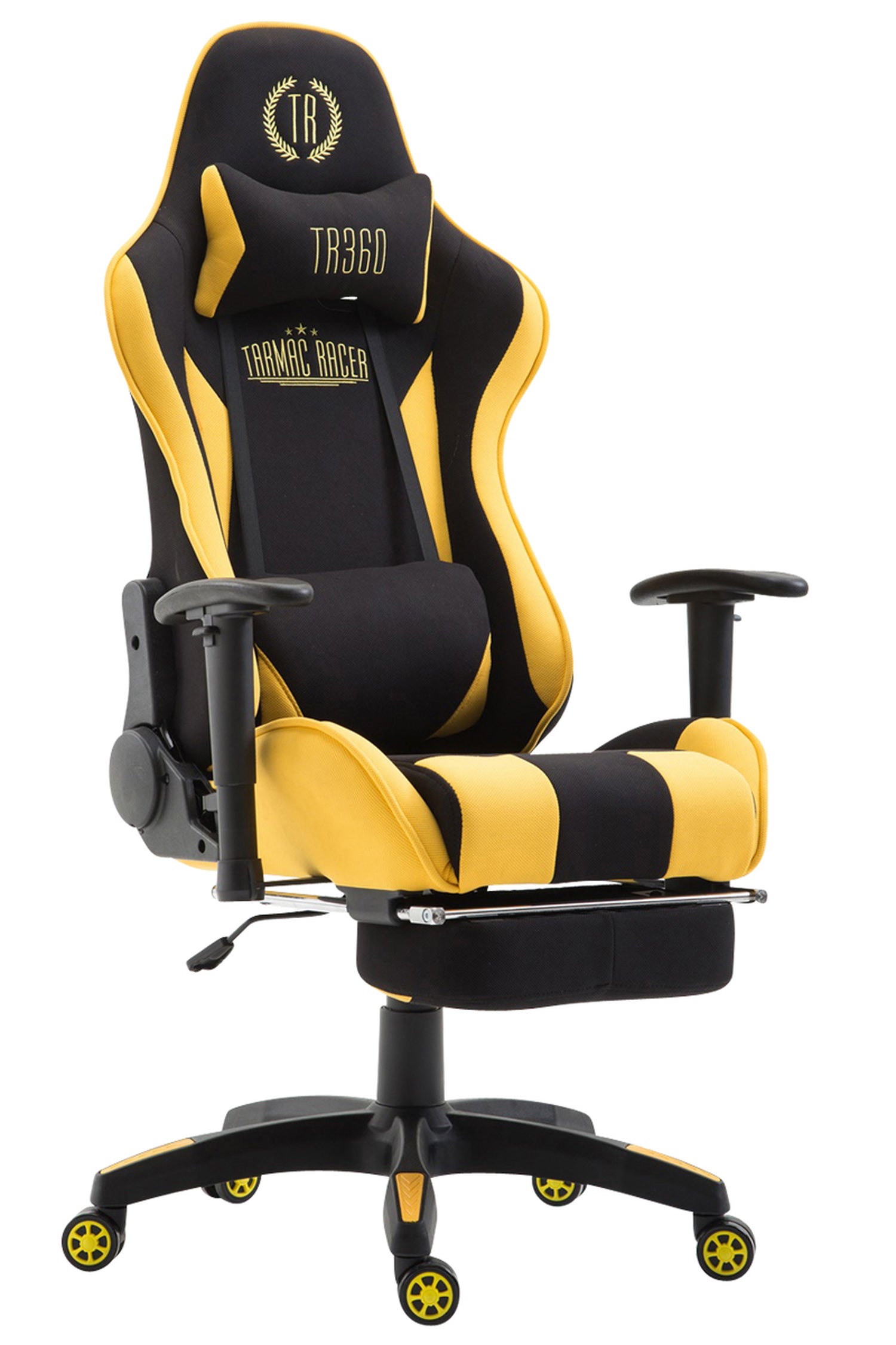 TPFLiving Bürostuhl Boack Stoff mit Fußablage TPFLiving Bürostuhl Boack Stoff mit Fußablage