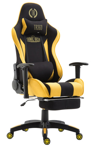 TPFLiving Bürostuhl Boack Stoff mit Fußablage TPFLiving Bürostuhl Boack Stoff mit Fußablage