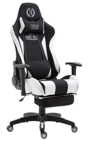 TPFLiving Bürostuhl Boack Stoff mit Fußablage TPFLiving Bürostuhl Boack Stoff mit Fußablage