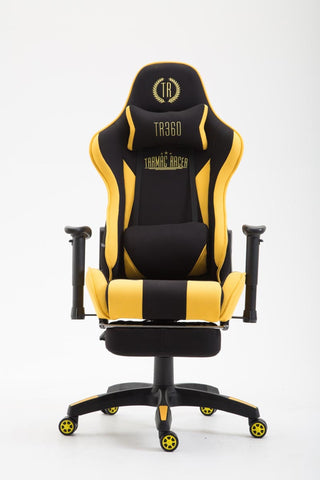 TPFLiving Bürostuhl Boack Stoff mit Fußablage TPFLiving Bürostuhl Boack Stoff mit Fußablage