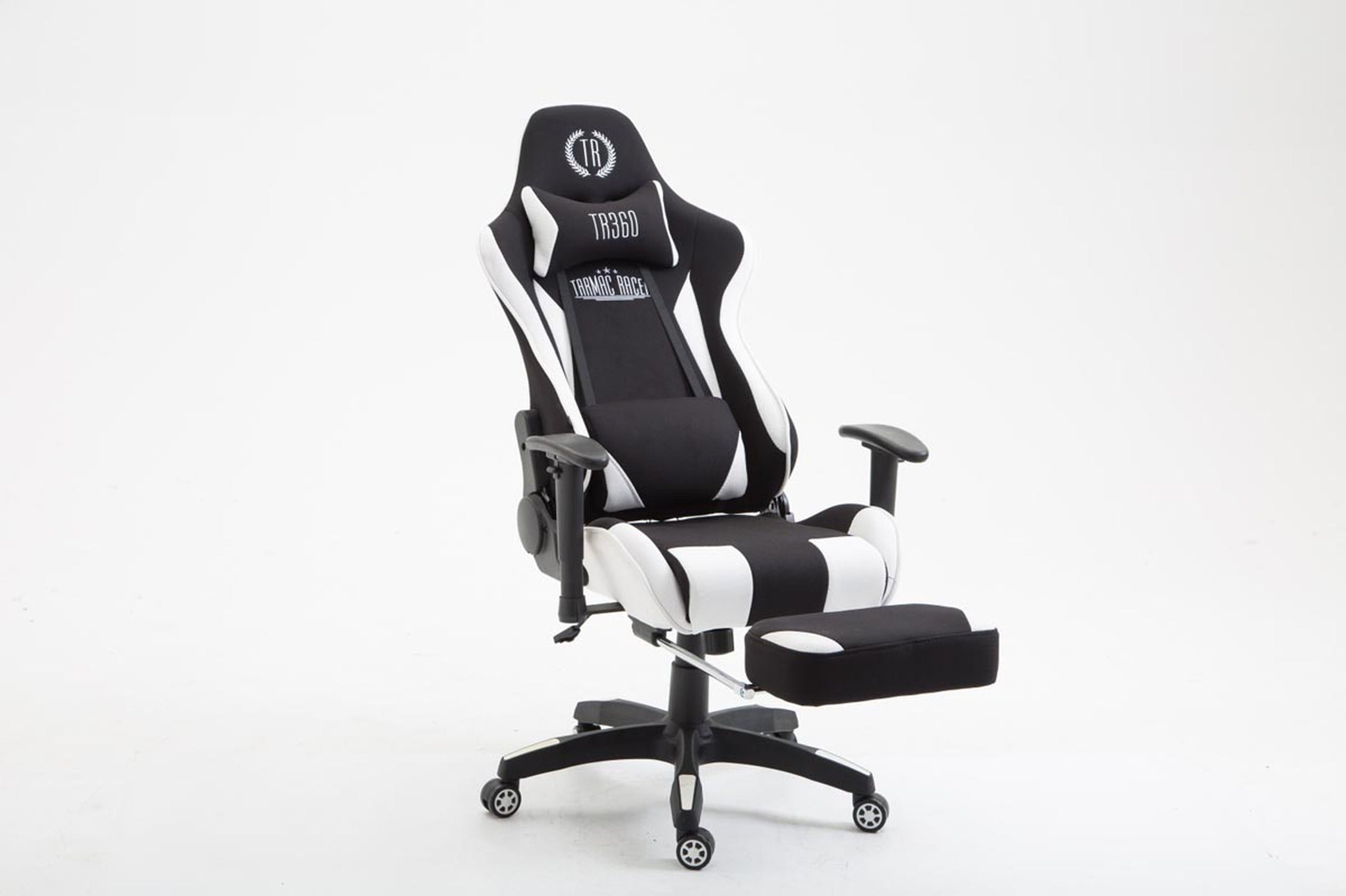 TPFLiving Bürostuhl Boack Stoff mit Fußablage TPFLiving Bürostuhl Boack Stoff mit Fußablage