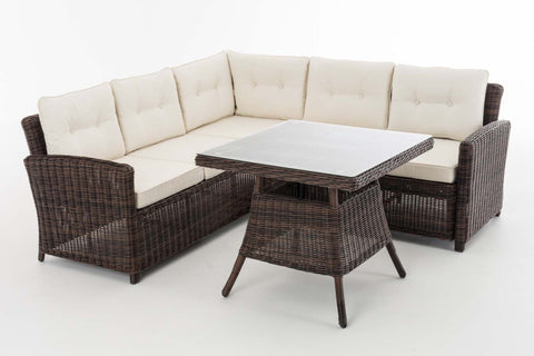 TPFGarden Eckgarnitur Siesta Rundrattan cremeweiß TPFGarden Eckgarnitur Siesta Rundrattan cremeweiß