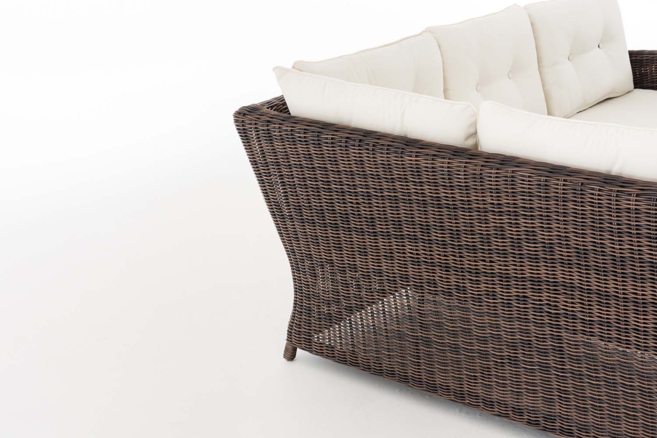 TPFGarden Eckgarnitur Siesta Rundrattan cremeweiß TPFGarden Eckgarnitur Siesta Rundrattan cremeweiß