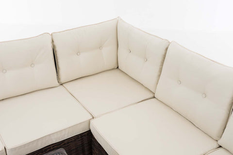 TPFGarden Eckgarnitur Siesta Rundrattan cremeweiß TPFGarden Eckgarnitur Siesta Rundrattan cremeweiß