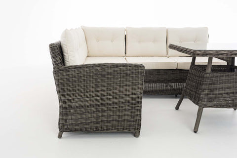 TPFGarden Eckgarnitur Siesta Rundrattan cremeweiß TPFGarden Eckgarnitur Siesta Rundrattan cremeweiß