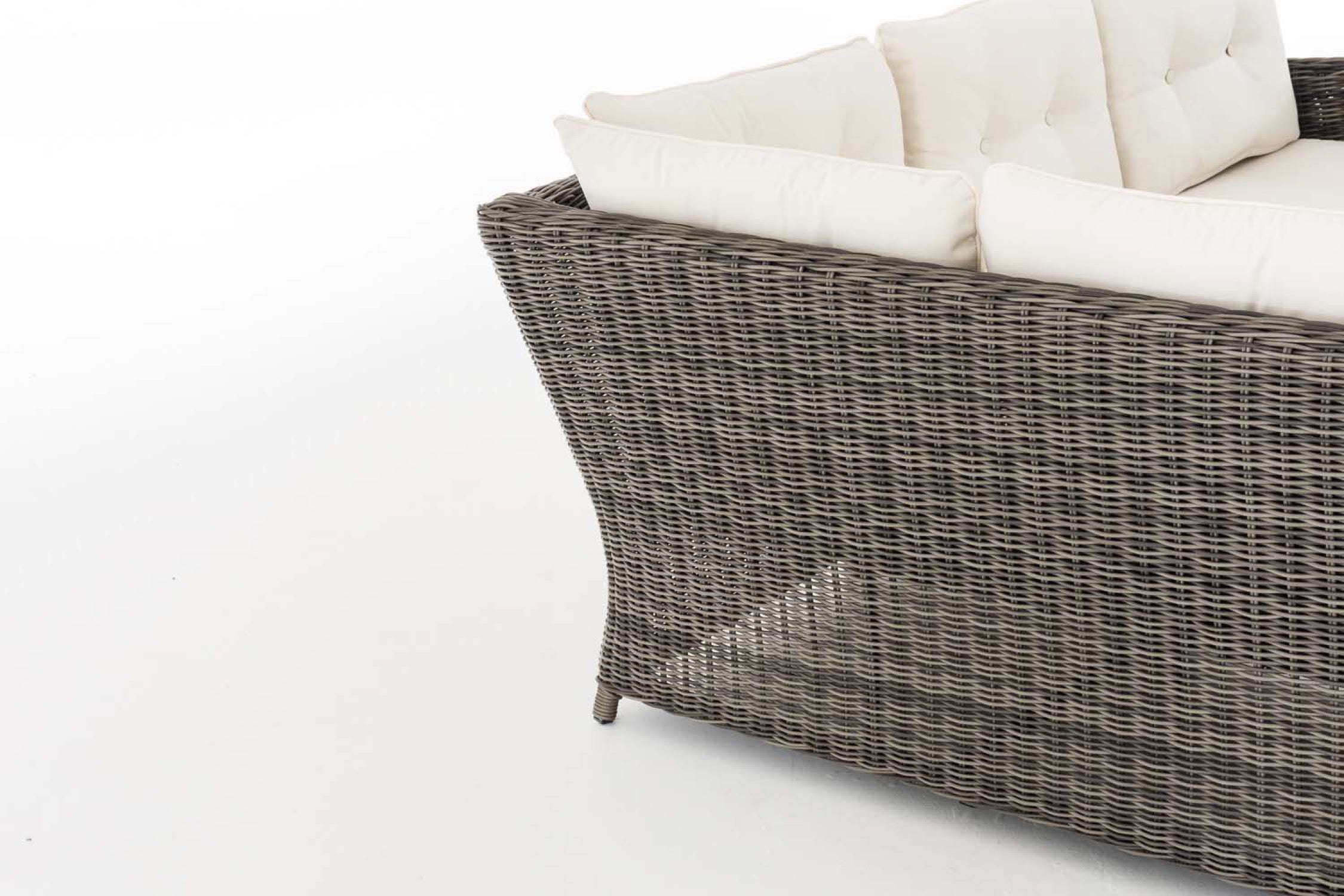 TPFGarden Eckgarnitur Siesta Rundrattan cremeweiß TPFGarden Eckgarnitur Siesta Rundrattan cremeweiß