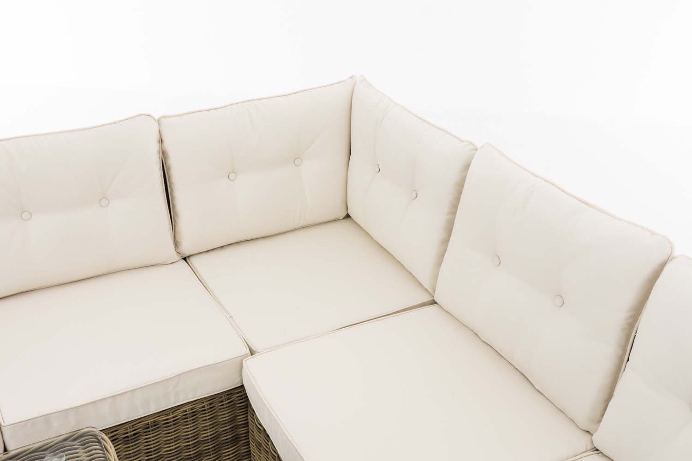 TPFGarden Eckgarnitur Siesta Rundrattan cremeweiß TPFGarden Eckgarnitur Siesta Rundrattan cremeweiß