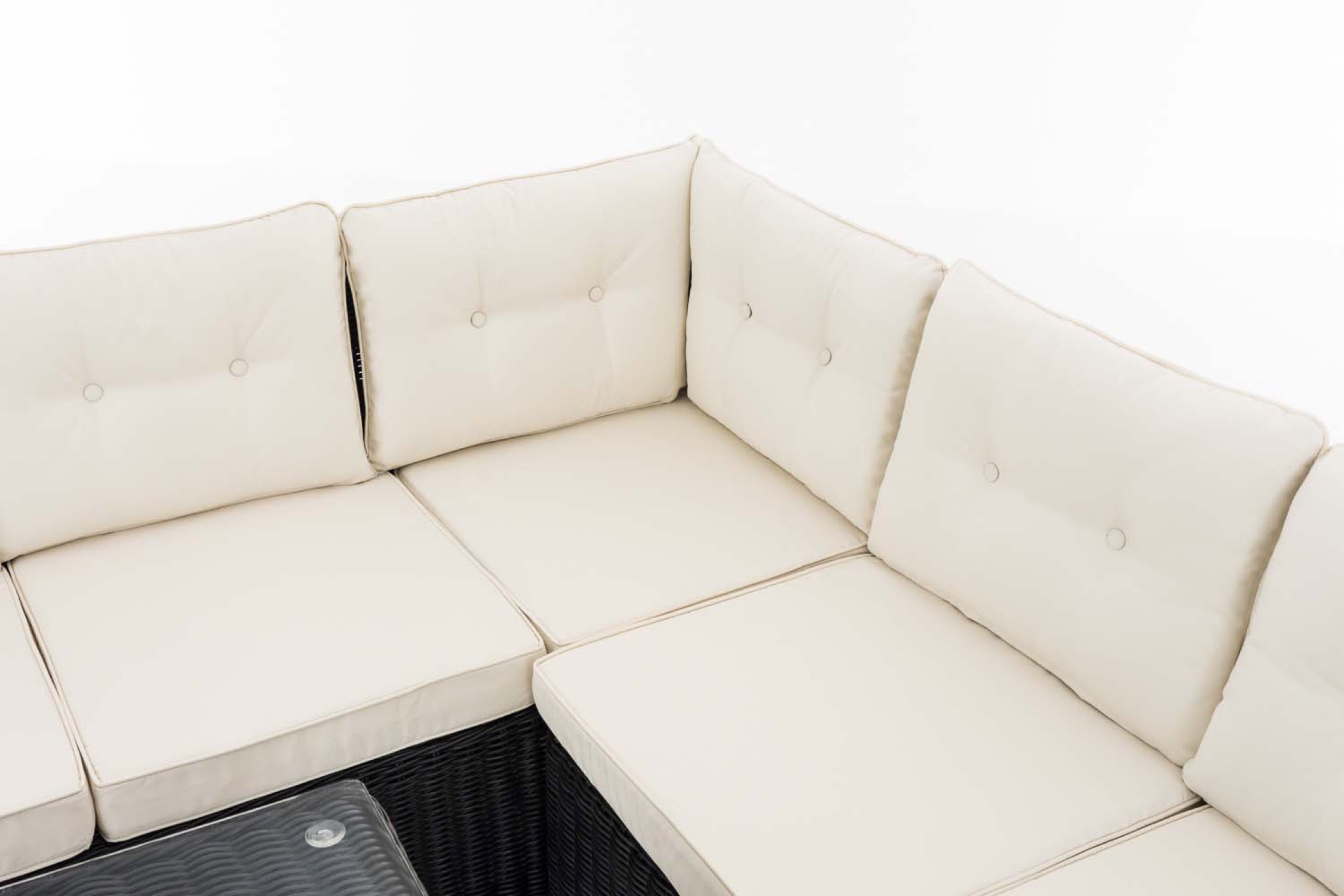 TPFGarden Eckgarnitur Siesta Rundrattan cremeweiß TPFGarden Eckgarnitur Siesta Rundrattan cremeweiß