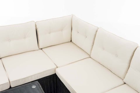 TPFGarden Eckgarnitur Siesta Rundrattan cremeweiß TPFGarden Eckgarnitur Siesta Rundrattan cremeweiß