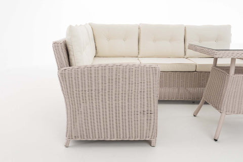 TPFGarden Eckgarnitur Siesta Rundrattan cremeweiß TPFGarden Eckgarnitur Siesta Rundrattan cremeweiß