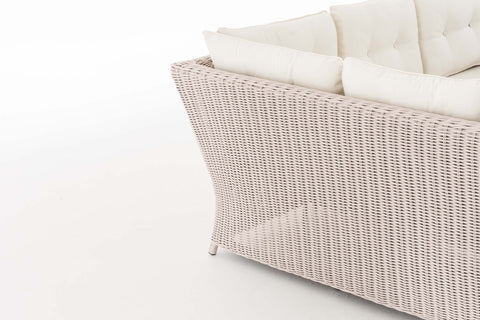 TPFGarden Eckgarnitur Siesta Rundrattan cremeweiß TPFGarden Eckgarnitur Siesta Rundrattan cremeweiß