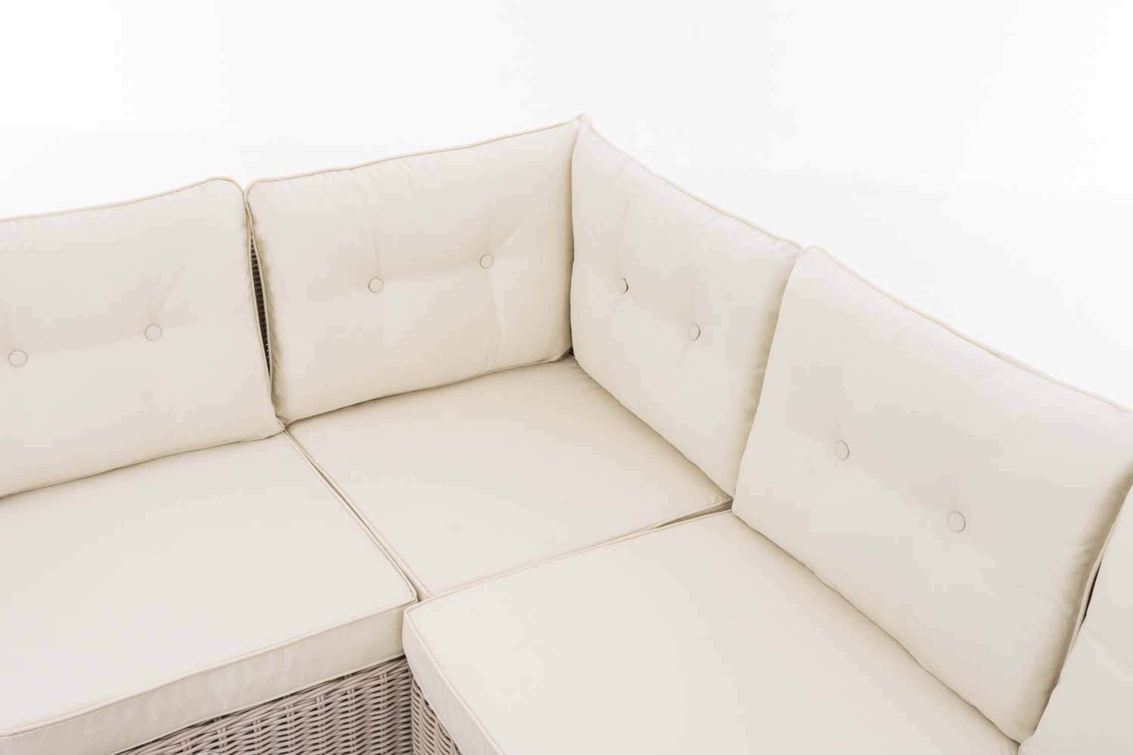 TPFGarden Eckgarnitur Siesta Rundrattan cremeweiß TPFGarden Eckgarnitur Siesta Rundrattan cremeweiß