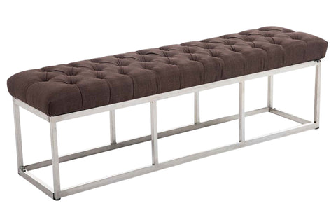 TPFLiving Sitzbank Amor Stoff - Gestell Edelstahl matt gebürstet - 150 TPFLiving Sitzbank Amor Stoff - Gestell Edelstahl matt gebürstet - 150