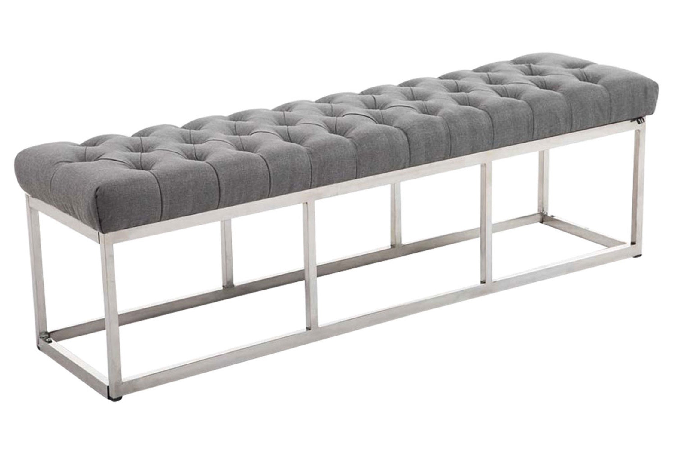 TPFLiving Sitzbank Amor Stoff - Gestell Edelstahl matt gebürstet - 150 TPFLiving Sitzbank Amor Stoff - Gestell Edelstahl matt gebürstet - 150