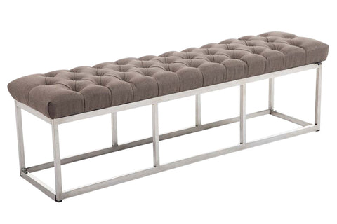 TPFLiving Sitzbank Amor Stoff - Gestell Edelstahl matt gebürstet - 150 TPFLiving Sitzbank Amor Stoff - Gestell Edelstahl matt gebürstet - 150