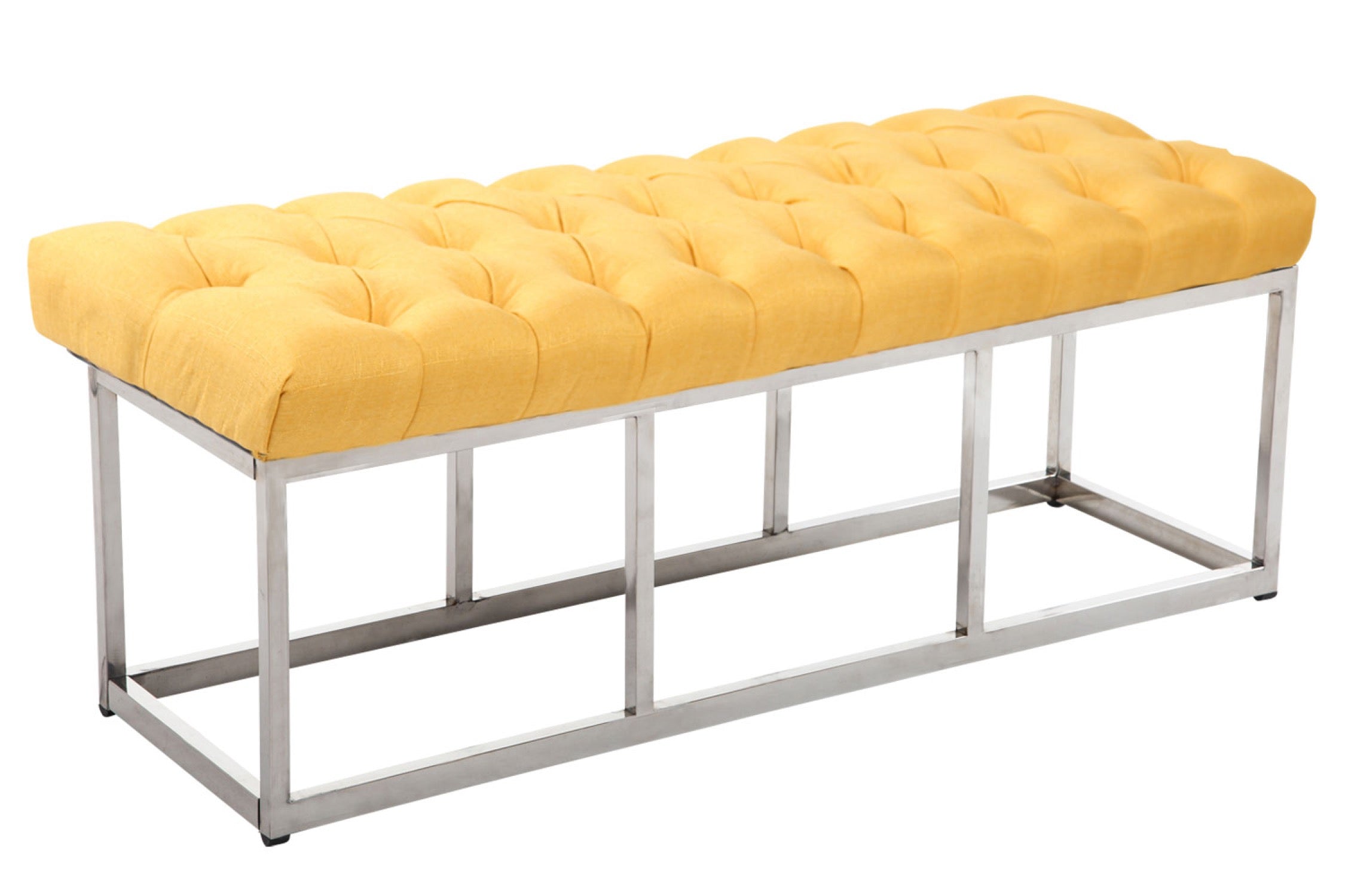 TPFLiving Sitzbank Amor Stoff - Gestell Edelstahl matt gebürstet - 120 TPFLiving Sitzbank Amor Stoff - Gestell Edelstahl matt gebürstet - 120