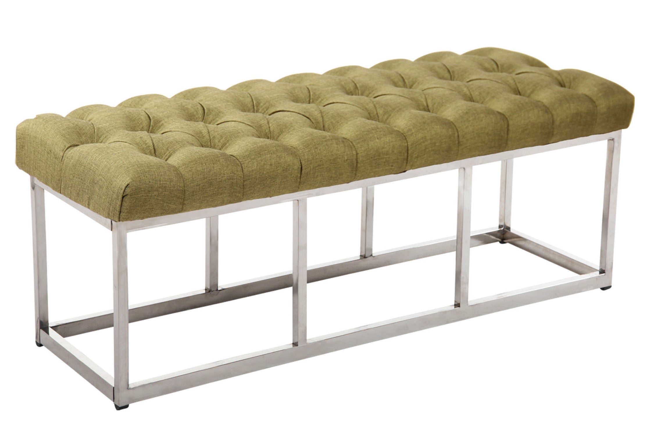TPFLiving Sitzbank Amor Stoff - Gestell Edelstahl matt gebürstet - 120 TPFLiving Sitzbank Amor Stoff - Gestell Edelstahl matt gebürstet - 120