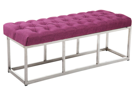 TPFLiving Sitzbank Amor Stoff - Gestell Edelstahl matt gebürstet - 120 TPFLiving Sitzbank Amor Stoff - Gestell Edelstahl matt gebürstet - 120