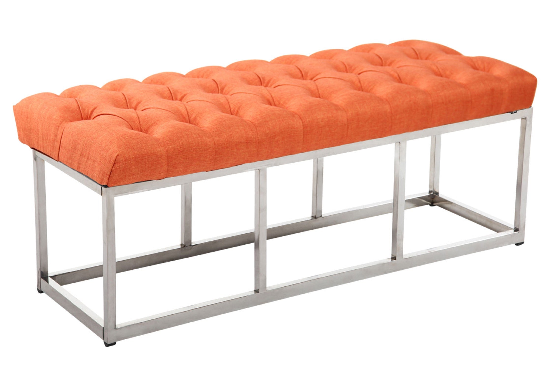 TPFLiving Sitzbank Amor Stoff - Gestell Edelstahl matt gebürstet - 120 TPFLiving Sitzbank Amor Stoff - Gestell Edelstahl matt gebürstet - 120
