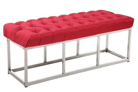 TPFLiving Sitzbank Amor Stoff - Gestell Edelstahl matt gebürstet - 120 TPFLiving Sitzbank Amor Stoff - Gestell Edelstahl matt gebürstet - 120