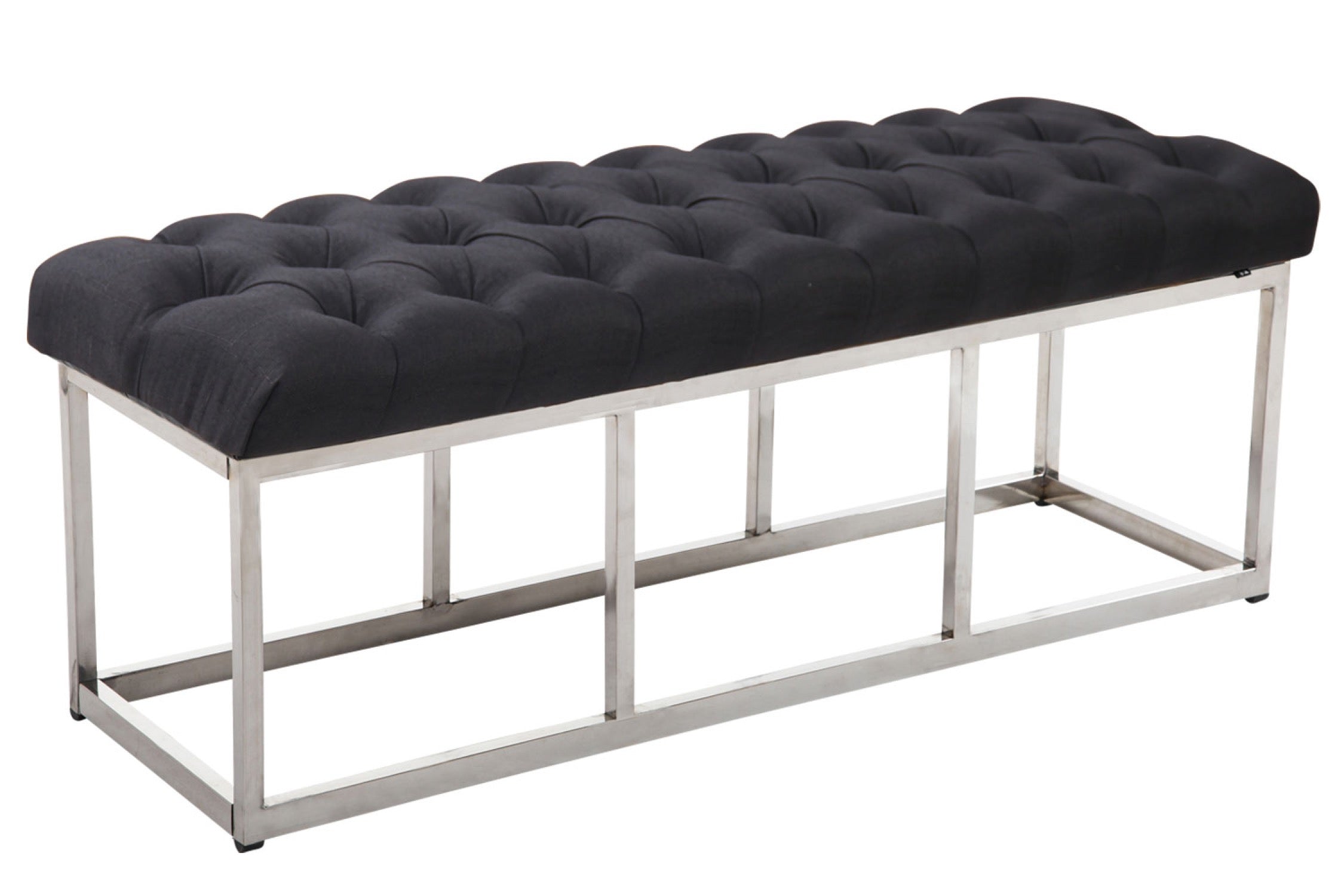 TPFLiving Sitzbank Amor Stoff - Gestell Edelstahl matt gebürstet - 120 TPFLiving Sitzbank Amor Stoff - Gestell Edelstahl matt gebürstet - 120