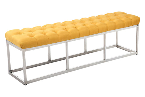 TPFLiving Sitzbank Amor Stoff - Gestell Edelstahl matt gebürstet - 150 TPFLiving Sitzbank Amor Stoff - Gestell Edelstahl matt gebürstet - 150