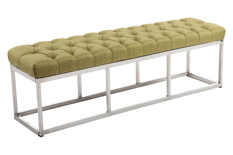 TPFLiving Sitzbank Amor Stoff - Gestell Edelstahl matt gebürstet - 150 TPFLiving Sitzbank Amor Stoff - Gestell Edelstahl matt gebürstet - 150