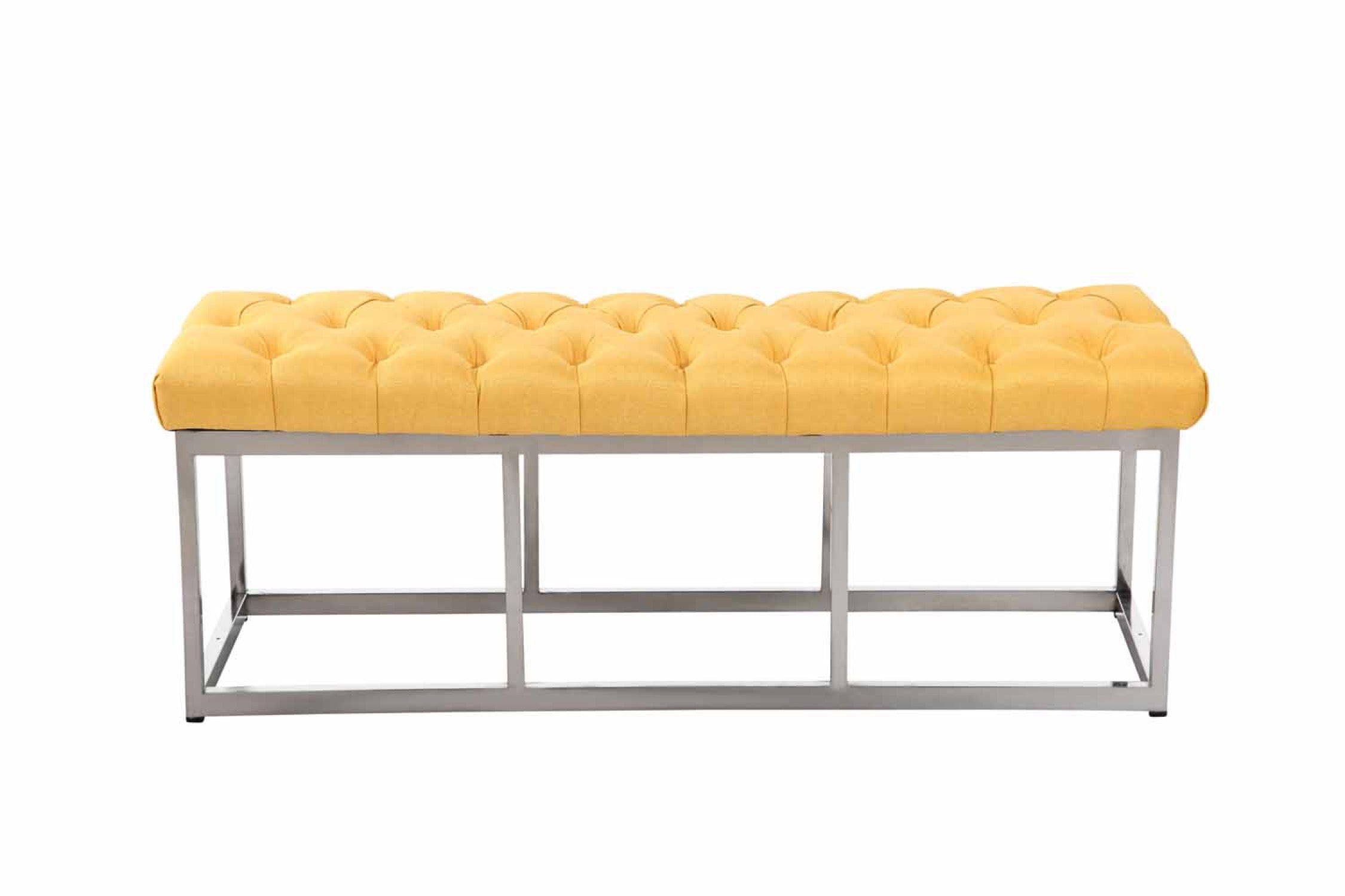 TPFLiving Sitzbank Amor Stoff - Gestell Edelstahl matt gebürstet - 120 TPFLiving Sitzbank Amor Stoff - Gestell Edelstahl matt gebürstet - 120