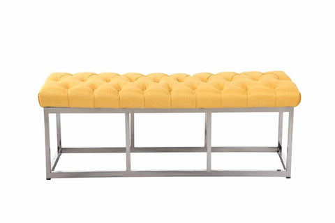 TPFLiving Sitzbank Amor Stoff - Gestell Edelstahl matt gebürstet - 120 TPFLiving Sitzbank Amor Stoff - Gestell Edelstahl matt gebürstet - 120