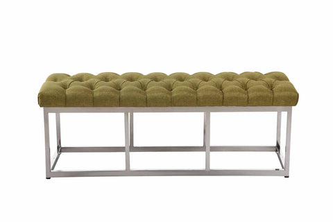 TPFLiving Sitzbank Amor Stoff - Gestell Edelstahl matt gebürstet - 120 TPFLiving Sitzbank Amor Stoff - Gestell Edelstahl matt gebürstet - 120