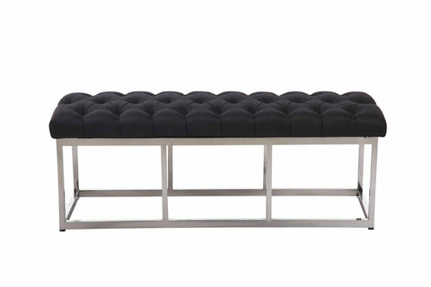 TPFLiving Sitzbank Amor Stoff - Gestell Edelstahl matt gebürstet - 120 TPFLiving Sitzbank Amor Stoff - Gestell Edelstahl matt gebürstet - 120