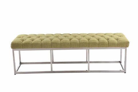 TPFLiving Sitzbank Amor Stoff - Gestell Edelstahl matt gebürstet - 150 TPFLiving Sitzbank Amor Stoff - Gestell Edelstahl matt gebürstet - 150