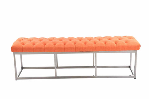 TPFLiving Sitzbank Amor Stoff - Gestell Edelstahl matt gebürstet - 150 TPFLiving Sitzbank Amor Stoff - Gestell Edelstahl matt gebürstet - 150