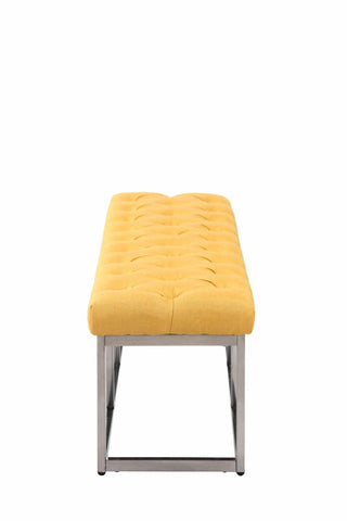 TPFLiving Sitzbank Amor Stoff - Gestell Edelstahl matt gebürstet - 120 TPFLiving Sitzbank Amor Stoff - Gestell Edelstahl matt gebürstet - 120