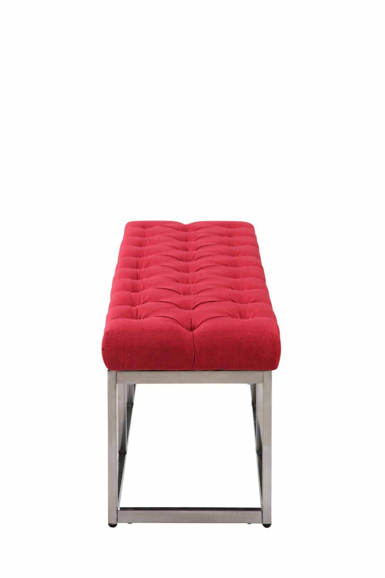 TPFLiving Sitzbank Amor Stoff - Gestell Edelstahl matt gebürstet - 120 TPFLiving Sitzbank Amor Stoff - Gestell Edelstahl matt gebürstet - 120