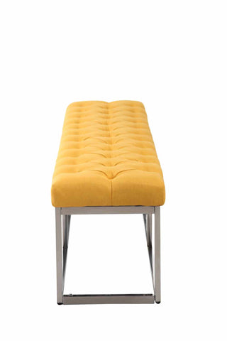 TPFLiving Sitzbank Amor Stoff - Gestell Edelstahl matt gebürstet - 150 TPFLiving Sitzbank Amor Stoff - Gestell Edelstahl matt gebürstet - 150