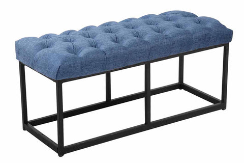 TPFLiving Sitzbank Amor Stoff - Gestell matt schwarz - 100 TPFLiving Sitzbank Amor Stoff - Gestell matt schwarz - 100