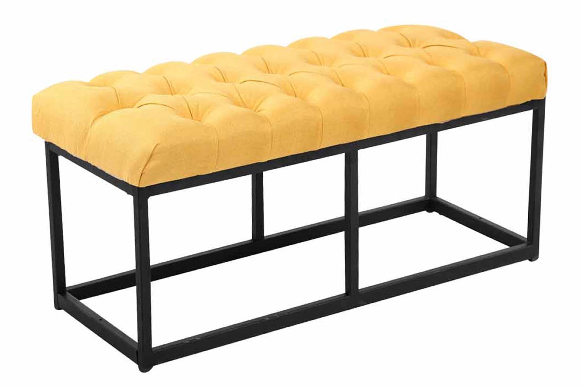 TPFLiving Sitzbank Amor Stoff - Gestell matt schwarz - 100 TPFLiving Sitzbank Amor Stoff - Gestell matt schwarz - 100