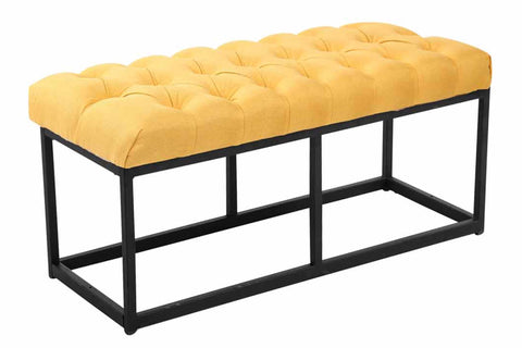 TPFLiving Sitzbank Amor Stoff - Gestell matt schwarz - 100 TPFLiving Sitzbank Amor Stoff - Gestell matt schwarz - 100