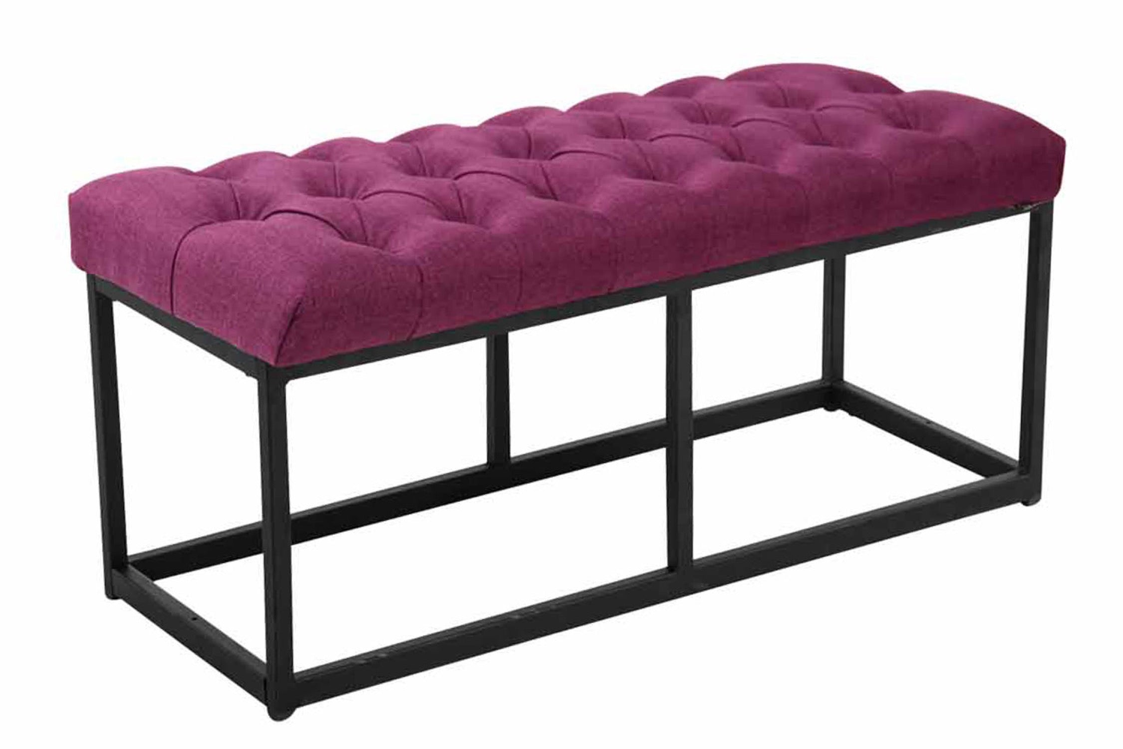 TPFLiving Sitzbank Amor Stoff - Gestell matt schwarz - 100 TPFLiving Sitzbank Amor Stoff - Gestell matt schwarz - 100