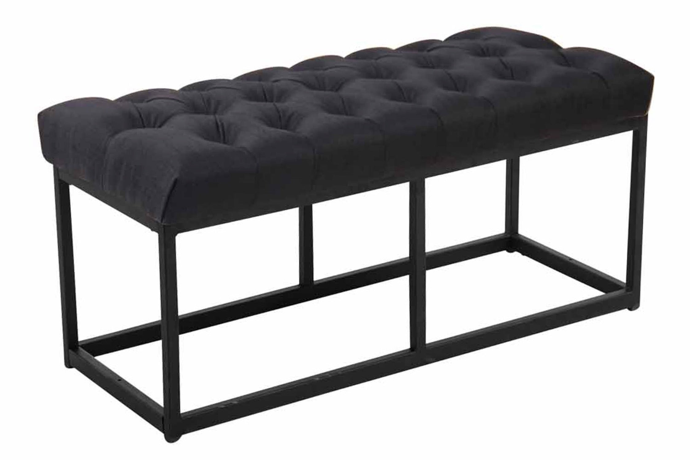 TPFLiving Sitzbank Amor Stoff - Gestell matt schwarz - 100 TPFLiving Sitzbank Amor Stoff - Gestell matt schwarz - 100