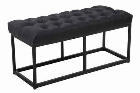 TPFLiving Sitzbank Amor Stoff - Gestell matt schwarz - 100 TPFLiving Sitzbank Amor Stoff - Gestell matt schwarz - 100