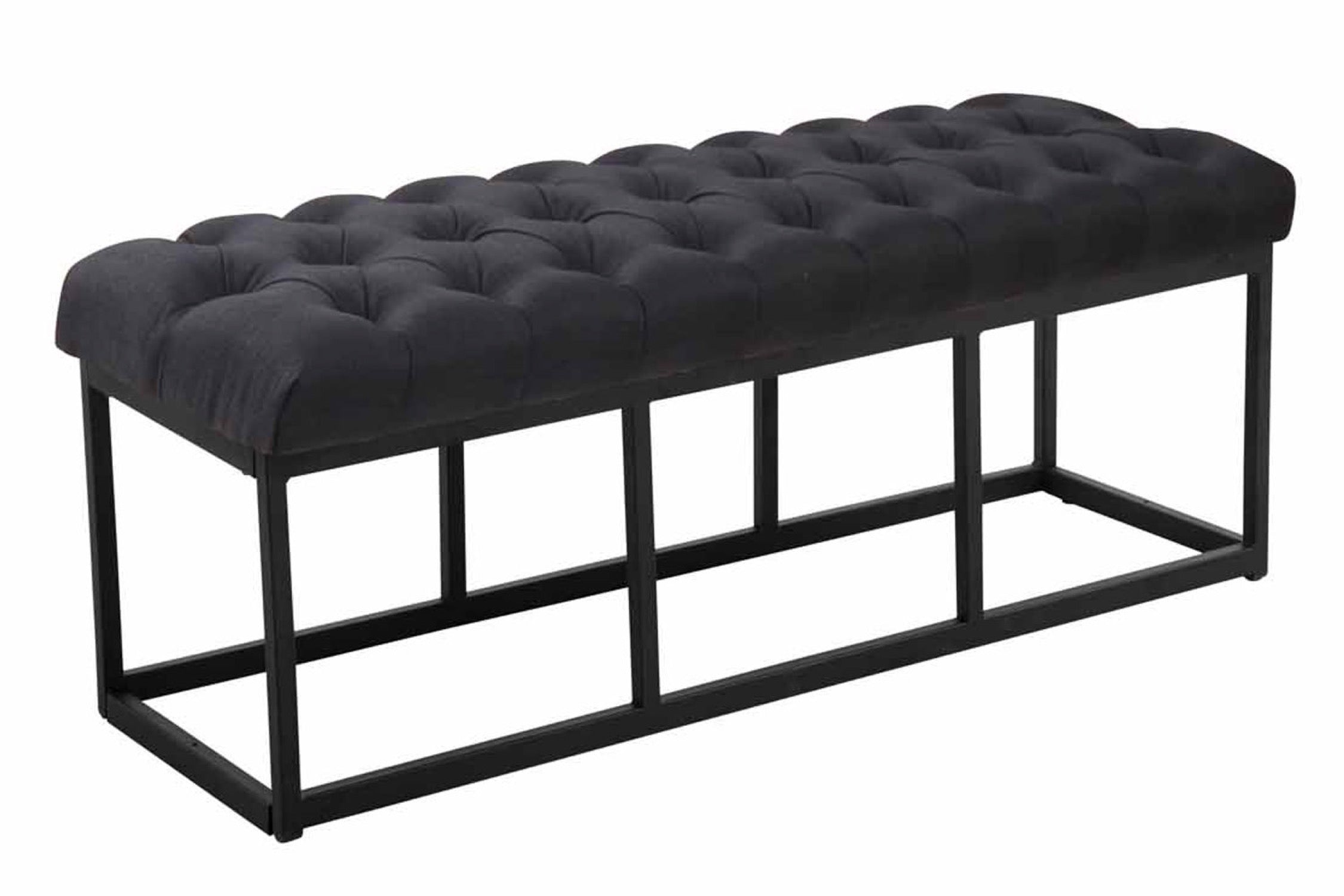 TPFLiving Sitzbank Amor Stoff - Gestell matt schwarz - 120 TPFLiving Sitzbank Amor Stoff - Gestell matt schwarz - 120