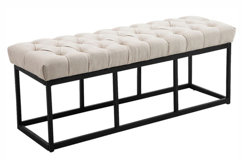 TPFLiving Sitzbank Amor Stoff - Gestell matt schwarz - 120 TPFLiving Sitzbank Amor Stoff - Gestell matt schwarz - 120