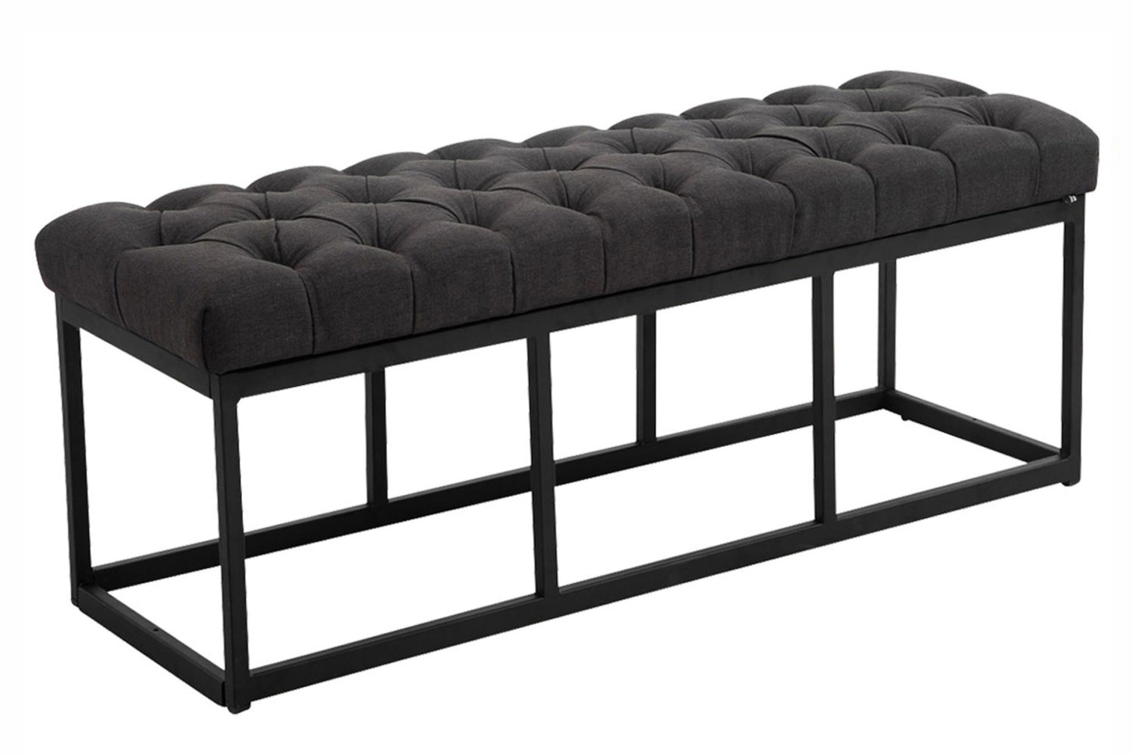 TPFLiving Sitzbank Amor Stoff - Gestell matt schwarz - 120 TPFLiving Sitzbank Amor Stoff - Gestell matt schwarz - 120