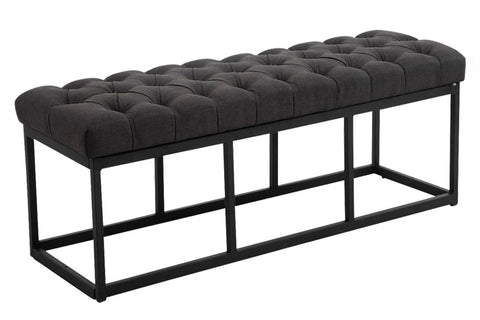 TPFLiving Sitzbank Amor Stoff - Gestell matt schwarz - 120 TPFLiving Sitzbank Amor Stoff - Gestell matt schwarz - 120