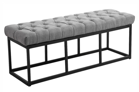 TPFLiving Sitzbank Amor Stoff - Gestell matt schwarz - 120 TPFLiving Sitzbank Amor Stoff - Gestell matt schwarz - 120